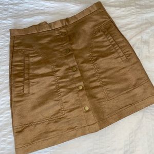 Suede High Waisted Mini Skirt